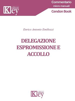 cover image of Delegazione espromissione e accollo